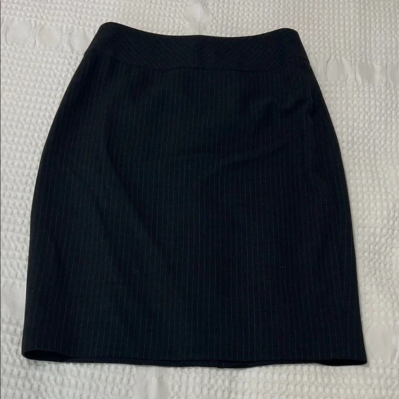 Escada Black Pinstripe Pencil Skirt